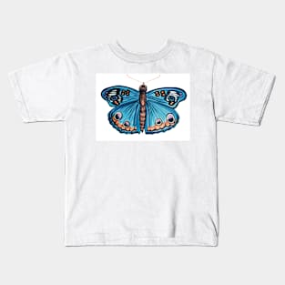 Blue Moth Kids T-Shirt